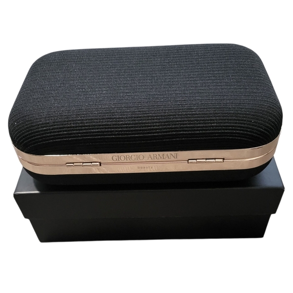 Giorgio Armani Black and Gold Clutch - Picture 4 of 6